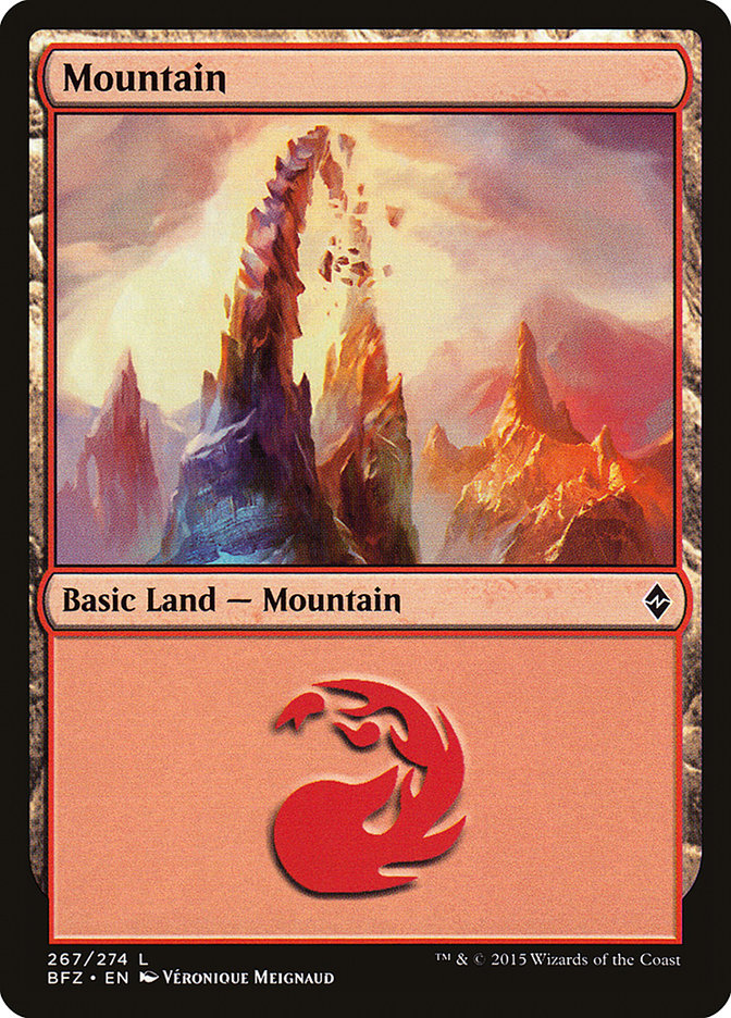 Mountain (267) [Battle for Zendikar] MTG Single Magic: The Gathering    | Red Claw Gaming