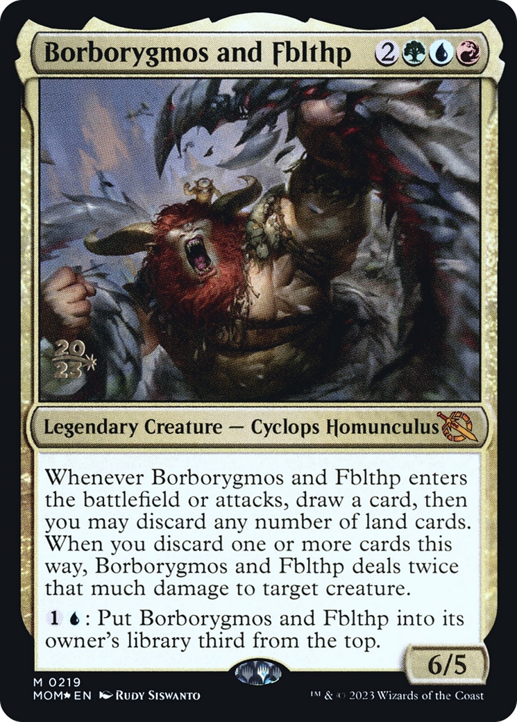 Borborygmos and Fblthp [March of the Machine Prerelease Promos] MTG Single Magic: The Gathering    | Red Claw Gaming