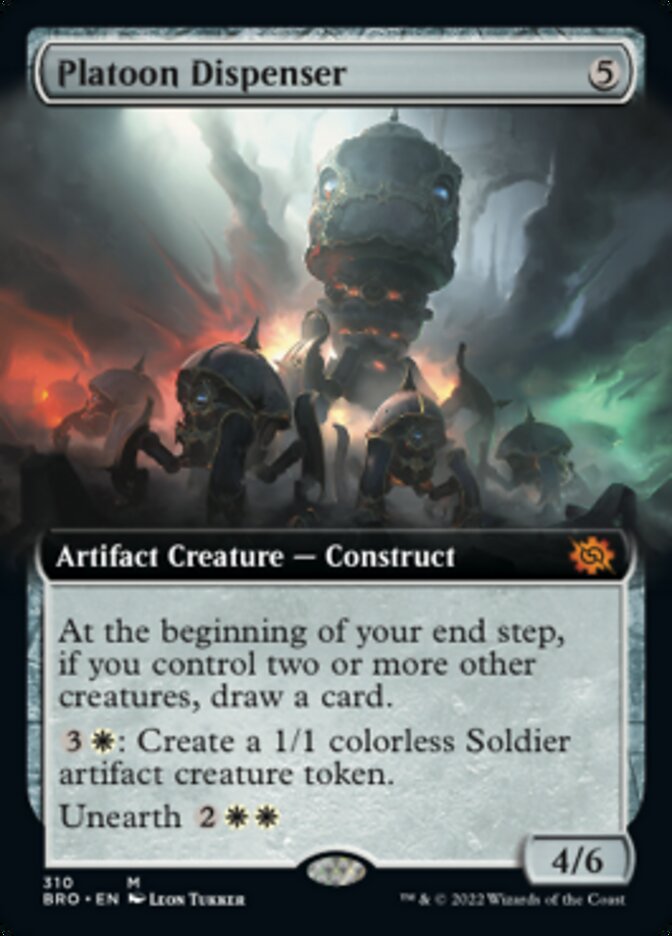 Platoon Dispenser (Extended Art) [The Brothers' War] MTG Single Magic: The Gathering    | Red Claw Gaming