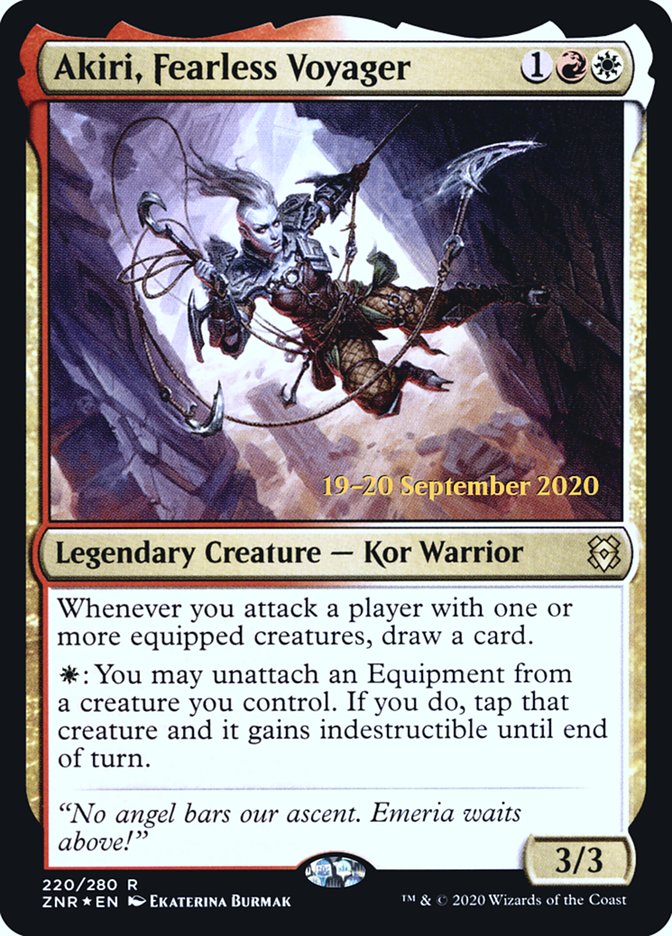 Akiri, Fearless Voyager [Zendikar Rising Prerelease Promos] MTG Single Magic: The Gathering    | Red Claw Gaming