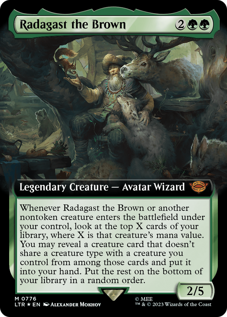 Radagast the Brown (Extended Art) (Surge Foil) [The Lord of the Rings: Tales of Middle-Earth] MTG Single Magic: The Gathering    | Red Claw Gaming