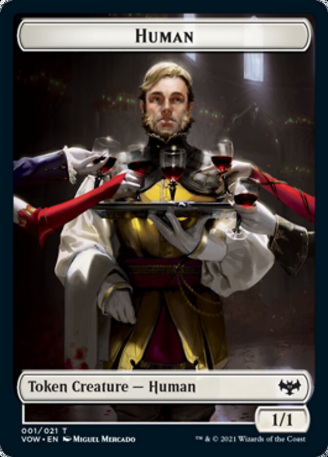 Human (001) // Boar Double-Sided Token [Innistrad: Crimson Vow Tokens] MTG Single Magic: The Gathering    | Red Claw Gaming