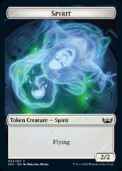 Fish // Spirit Double-Sided Token [Streets of New Capenna Tokens] MTG Single Magic: The Gathering    | Red Claw Gaming