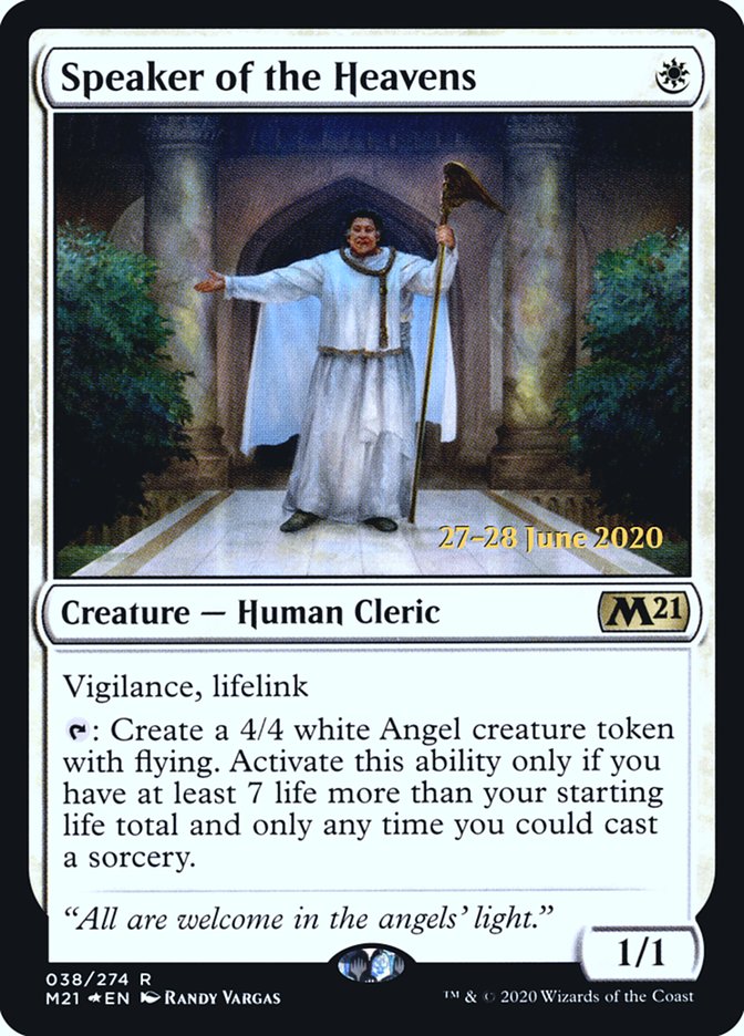 Speaker of the Heavens [Core Set 2021 Prerelease Promos] MTG Single Magic: The Gathering    | Red Claw Gaming