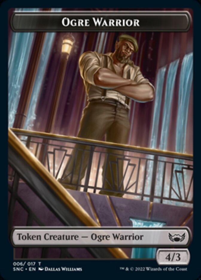 Ogre Warrior // Rhino Warrior Double-Sided Token [Streets of New Capenna Tokens] MTG Single Magic: The Gathering    | Red Claw Gaming
