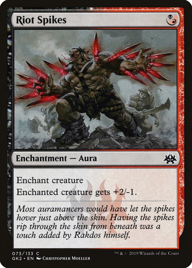 Riot Spikes [Ravnica Allegiance Guild Kit] MTG Single Magic: The Gathering    | Red Claw Gaming