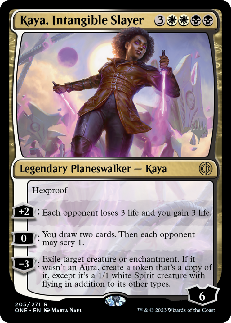 Kaya, Intangible Slayer (Promo Pack) [Phyrexia: All Will Be One Promos] MTG Single Magic: The Gathering    | Red Claw Gaming