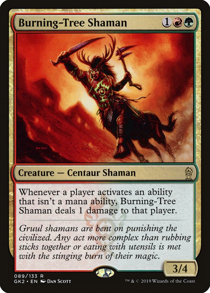 Burning-Tree Shaman [Ravnica Allegiance Guild Kit] MTG Single Magic: The Gathering    | Red Claw Gaming