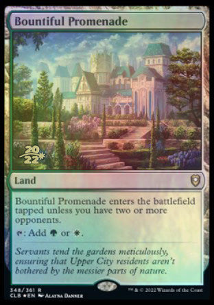 Bountiful Promenade [Commander Legends: Battle for Baldur's Gate Prerelease Promos] MTG Single Magic: The Gathering    | Red Claw Gaming