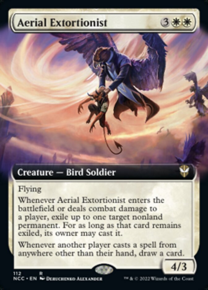 Aerial Extortionist (Extended Art) [Streets of New Capenna Commander] MTG Single Magic: The Gathering    | Red Claw Gaming