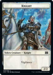 Egg // Knight Double-Sided Token [Double Masters 2022 Tokens] MTG Single Magic: The Gathering    | Red Claw Gaming