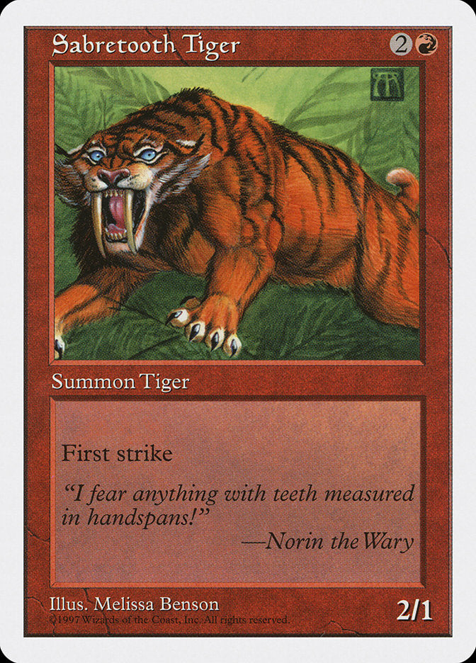 Sabretooth Tiger [Fifth Edition] MTG Single Magic: The Gathering    | Red Claw Gaming