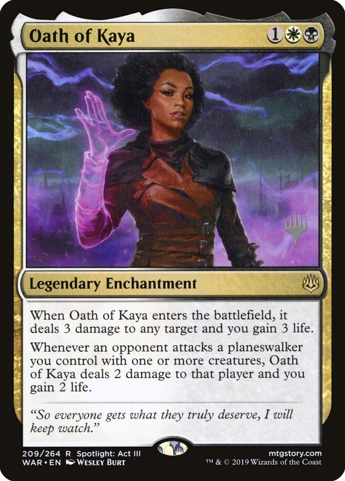 Oath of Kaya (Promo Pack) [War of the Spark Promos] MTG Single Magic: The Gathering    | Red Claw Gaming