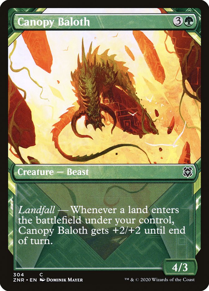 Canopy Baloth (Showcase) [Zendikar Rising] MTG Single Magic: The Gathering    | Red Claw Gaming