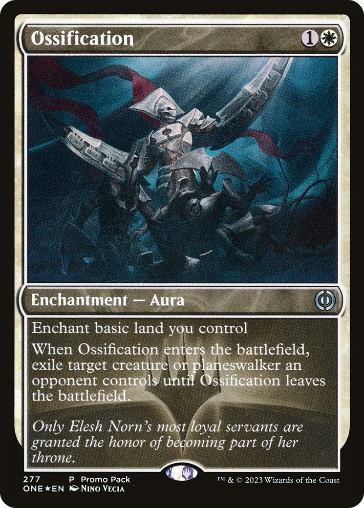 Ossification (Promo Pack) [Phyrexia: All Will Be One Promos] MTG Single Magic: The Gathering    | Red Claw Gaming