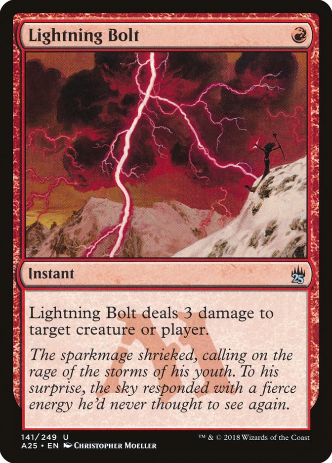 Lightning Bolt [Masters 25] MTG Single Magic: The Gathering    | Red Claw Gaming