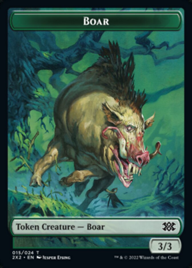 Boar // Vampire Double-Sided Token [Double Masters 2022 Tokens] MTG Single Magic: The Gathering    | Red Claw Gaming