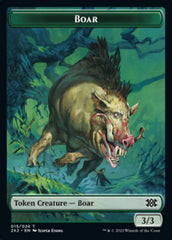 Boar // Monk Double-Sided Token [Double Masters 2022 Tokens] MTG Single Magic: The Gathering    | Red Claw Gaming