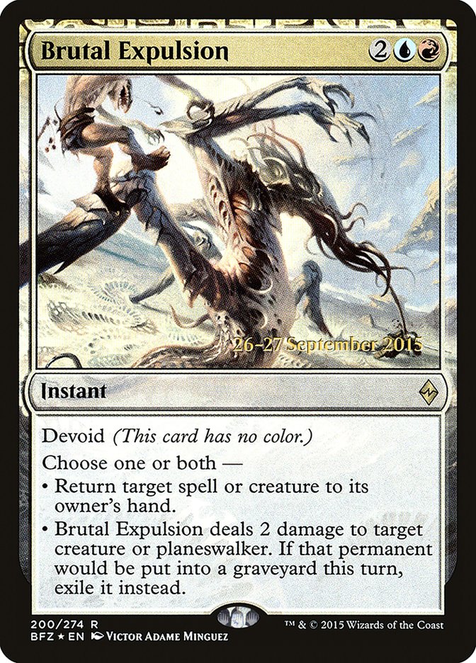 Brutal Expulsion [Battle for Zendikar Prerelease Promos] MTG Single Magic: The Gathering    | Red Claw Gaming