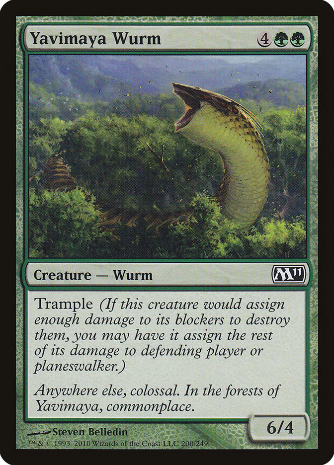 Yavimaya Wurm [Magic 2011] MTG Single Magic: The Gathering    | Red Claw Gaming