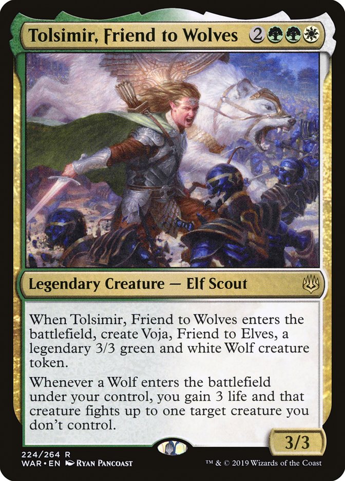 Tolsimir, Friend to Wolves [War of the Spark] MTG Single Magic: The Gathering    | Red Claw Gaming