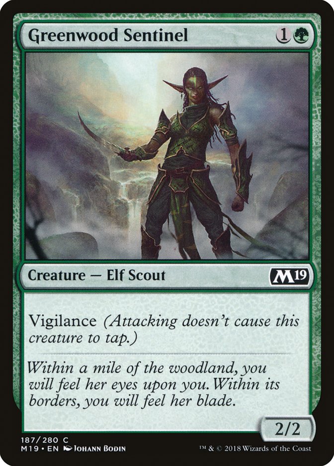 Greenwood Sentinel [Core Set 2019] MTG Single Magic: The Gathering    | Red Claw Gaming