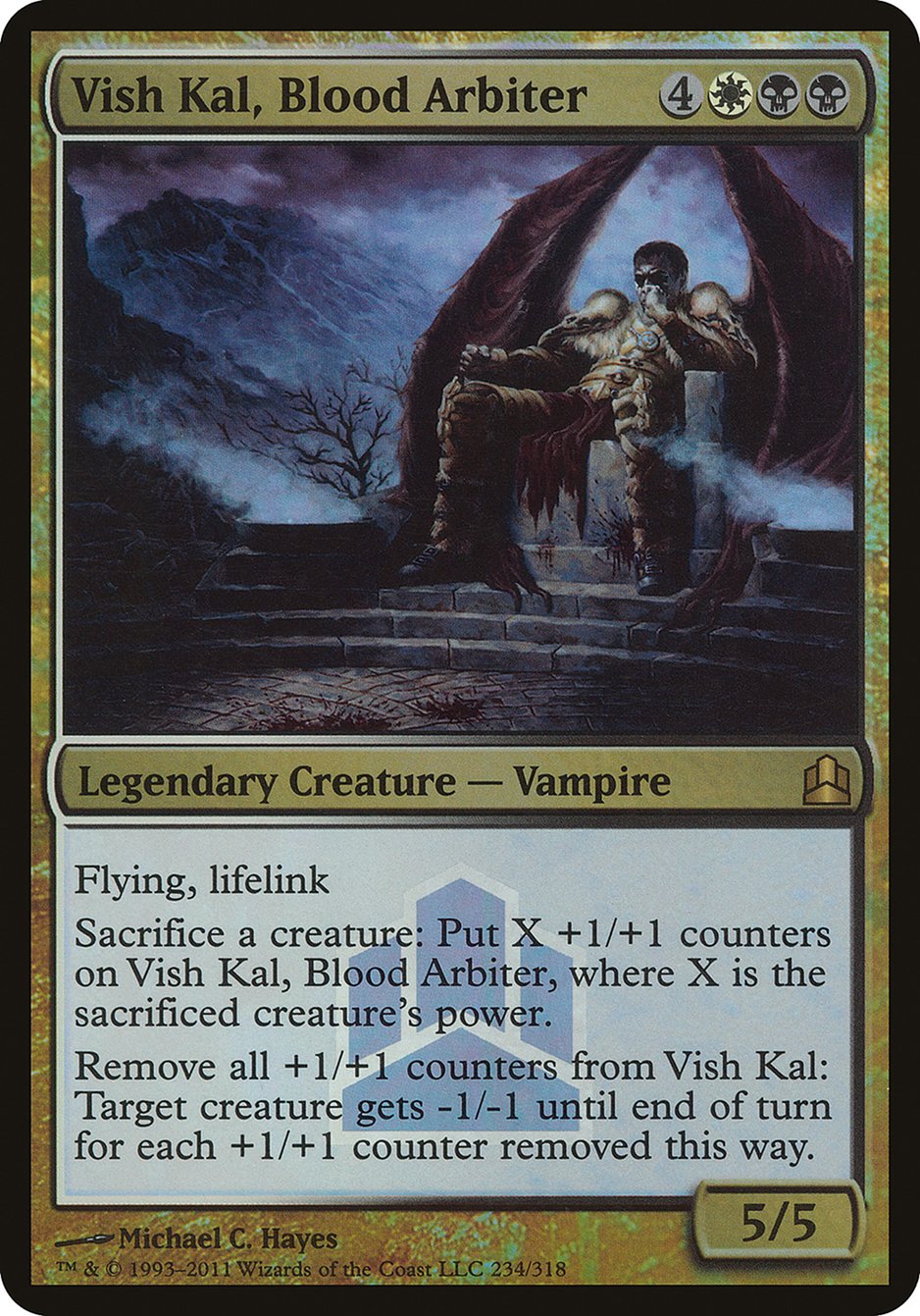 Vish Kal, Blood Arbiter (Launch) (Oversized) [Commander 2011 Oversized] MTG Single Magic: The Gathering    | Red Claw Gaming