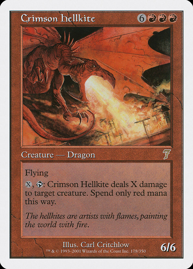 Crimson Hellkite [Seventh Edition] MTG Single Magic: The Gathering    | Red Claw Gaming