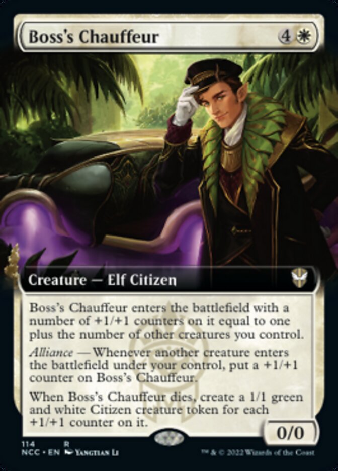 Boss's Chauffeur (Extended Art) [Streets of New Capenna Commander] MTG Single Magic: The Gathering    | Red Claw Gaming