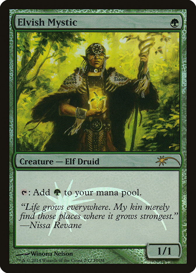 Elvish Mystic [Friday Night Magic 2014] MTG Single Magic: The Gathering    | Red Claw Gaming