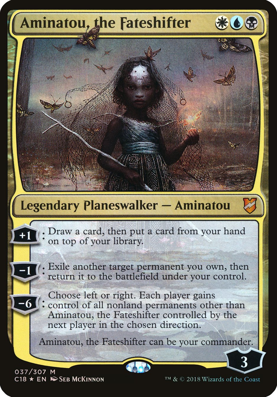 Aminatou, the Fateshifter (Oversized) [Commander 2018 Oversized] MTG Single Magic: The Gathering    | Red Claw Gaming