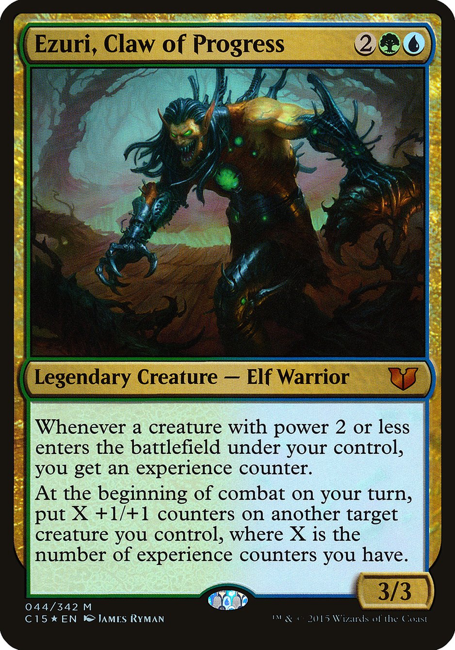 Ezuri, Claw of Progress (Oversized) [Commander 2015 Oversized] MTG Single Magic: The Gathering    | Red Claw Gaming