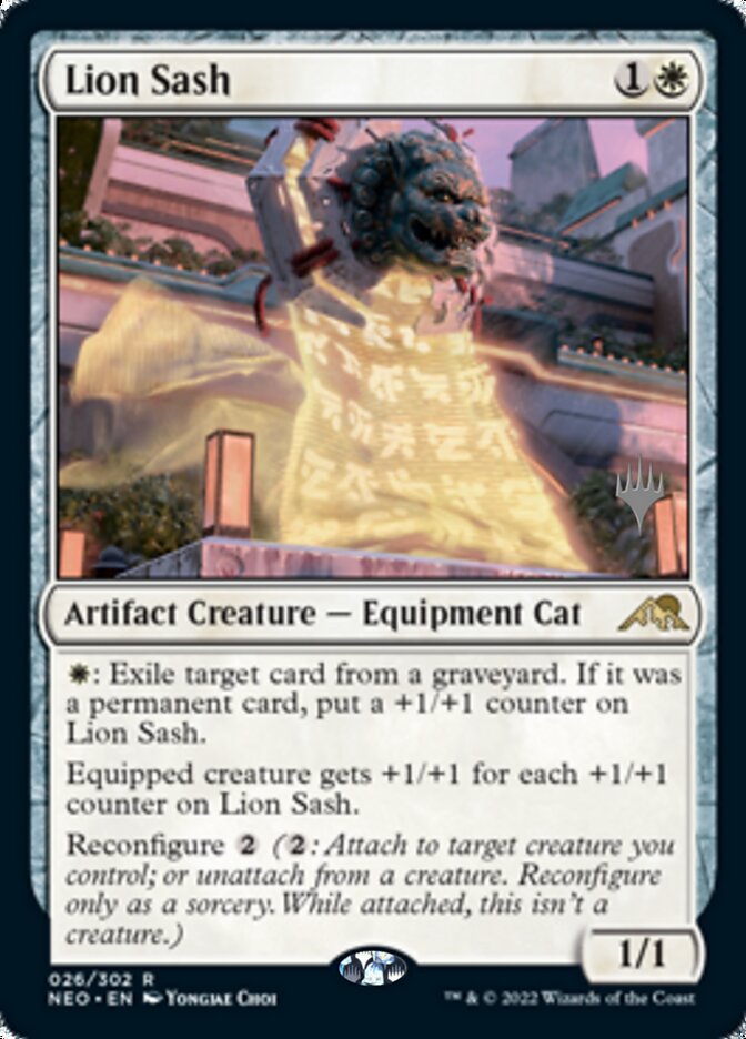 Lion Sash (Promo Pack) [Kamigawa: Neon Dynasty Promos] MTG Single Magic: The Gathering    | Red Claw Gaming