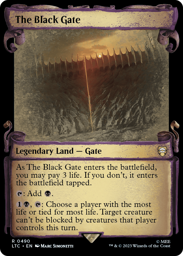 The Black Gate [The Lord of the Rings: Tales of Middle-Earth Commander Showcase Scrolls] MTG Single Magic: The Gathering    | Red Claw Gaming
