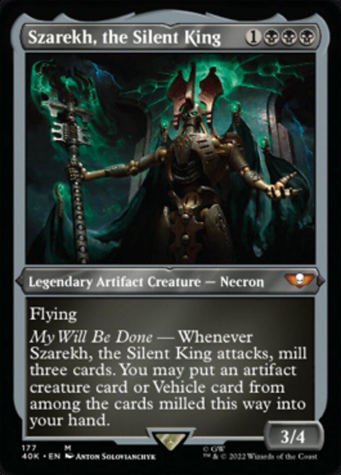 Szarekh, the Silent King (Display Commander) (Surge Foil) [Warhammer 40,000] MTG Single Magic: The Gathering    | Red Claw Gaming