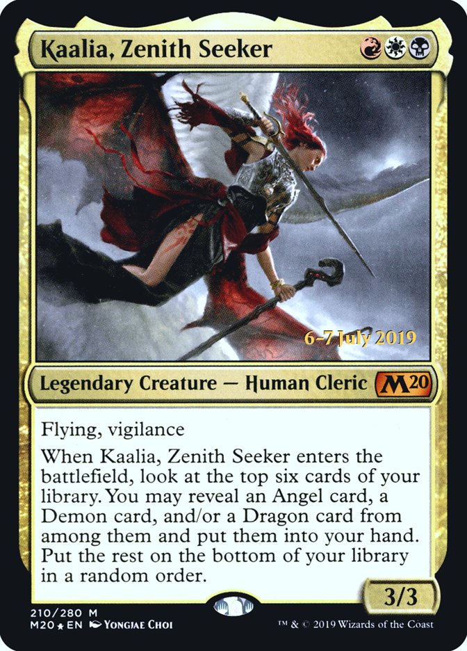 Kaalia, Zenith Seeker [Core Set 2020 Prerelease Promos] MTG Single Magic: The Gathering    | Red Claw Gaming