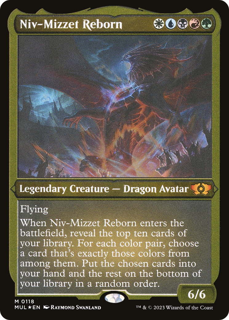 Niv-Mizzet Reborn (Foil Etched) [Multiverse Legends] MTG Single Magic: The Gathering    | Red Claw Gaming