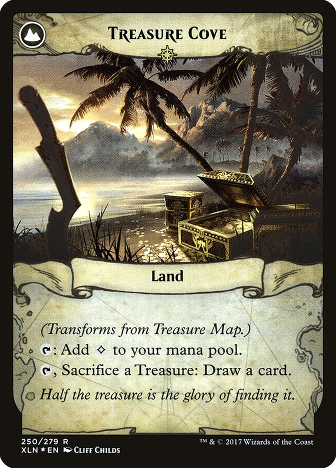 Treasure Map // Treasure Cove [Ixalan Prerelease Promos] MTG Single Magic: The Gathering    | Red Claw Gaming