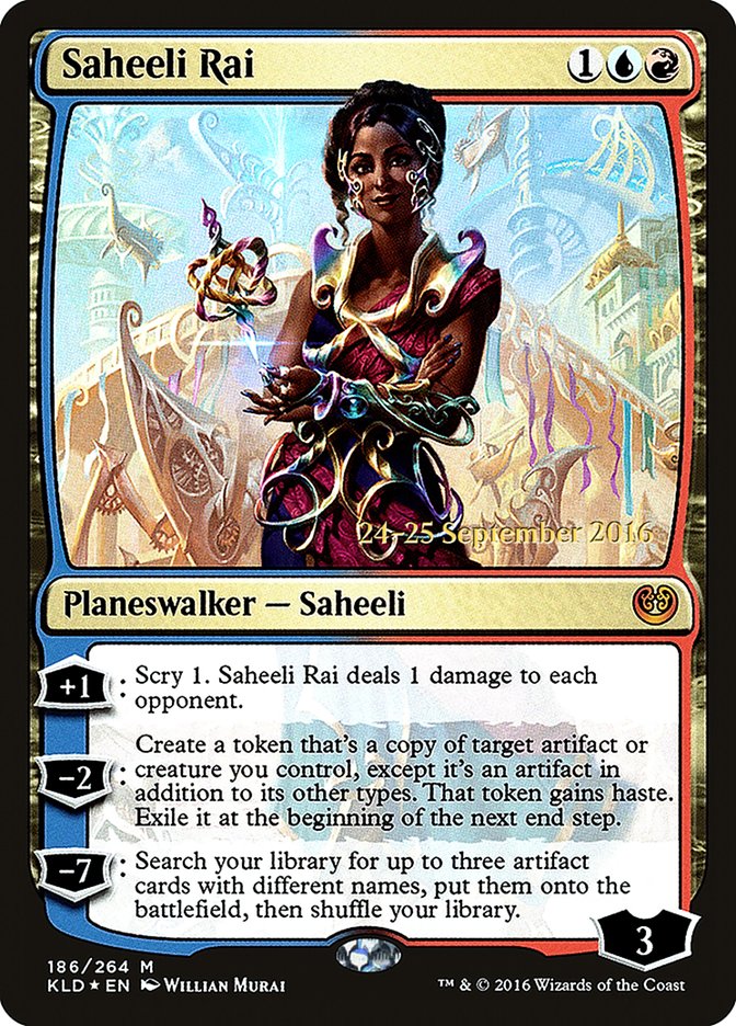 Saheeli Rai [Kaladesh Prerelease Promos] MTG Single Magic: The Gathering    | Red Claw Gaming