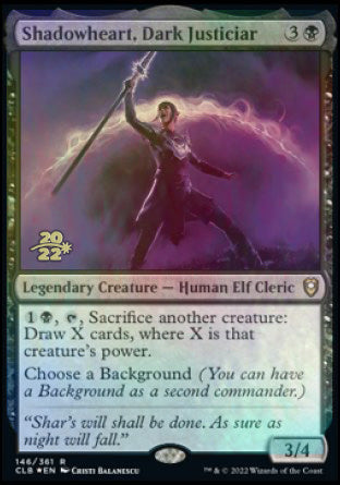 Shadowheart, Dark Justiciar [Commander Legends: Battle for Baldur's Gate Prerelease Promos] MTG Single Magic: The Gathering    | Red Claw Gaming