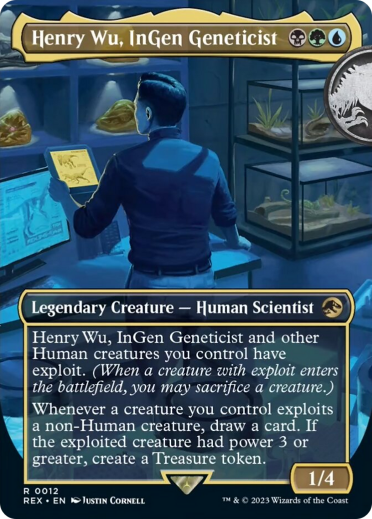 Henry Wu, InGen Geneticist (Borderless) [Jurassic World Collection] MTG Single Magic: The Gathering    | Red Claw Gaming