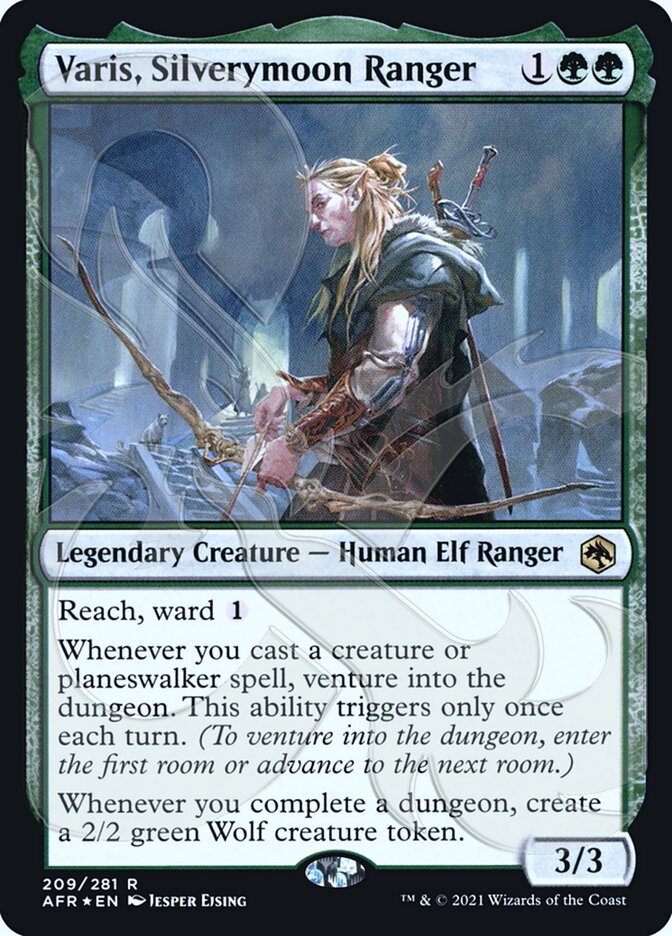 Varis, Silverymoon Ranger (Ampersand Promo) [Dungeons & Dragons: Adventures in the Forgotten Realms Promos] MTG Single Magic: The Gathering    | Red Claw Gaming