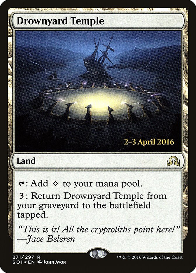 Drownyard Temple [Shadows over Innistrad Prerelease Promos] MTG Single Magic: The Gathering    | Red Claw Gaming