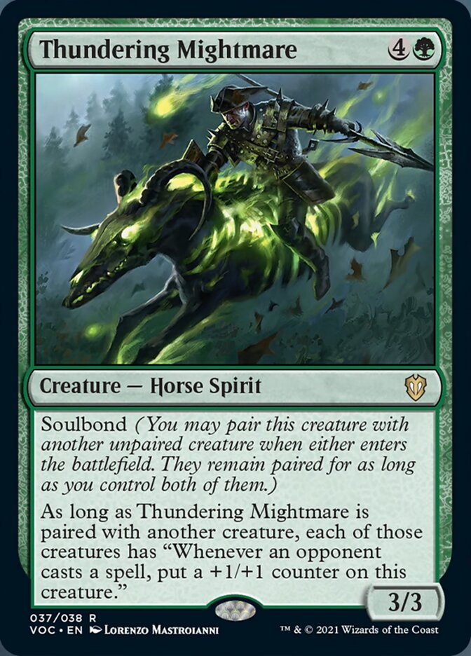 Thundering Mightmare [Innistrad: Crimson Vow Commander] MTG Single Magic: The Gathering    | Red Claw Gaming