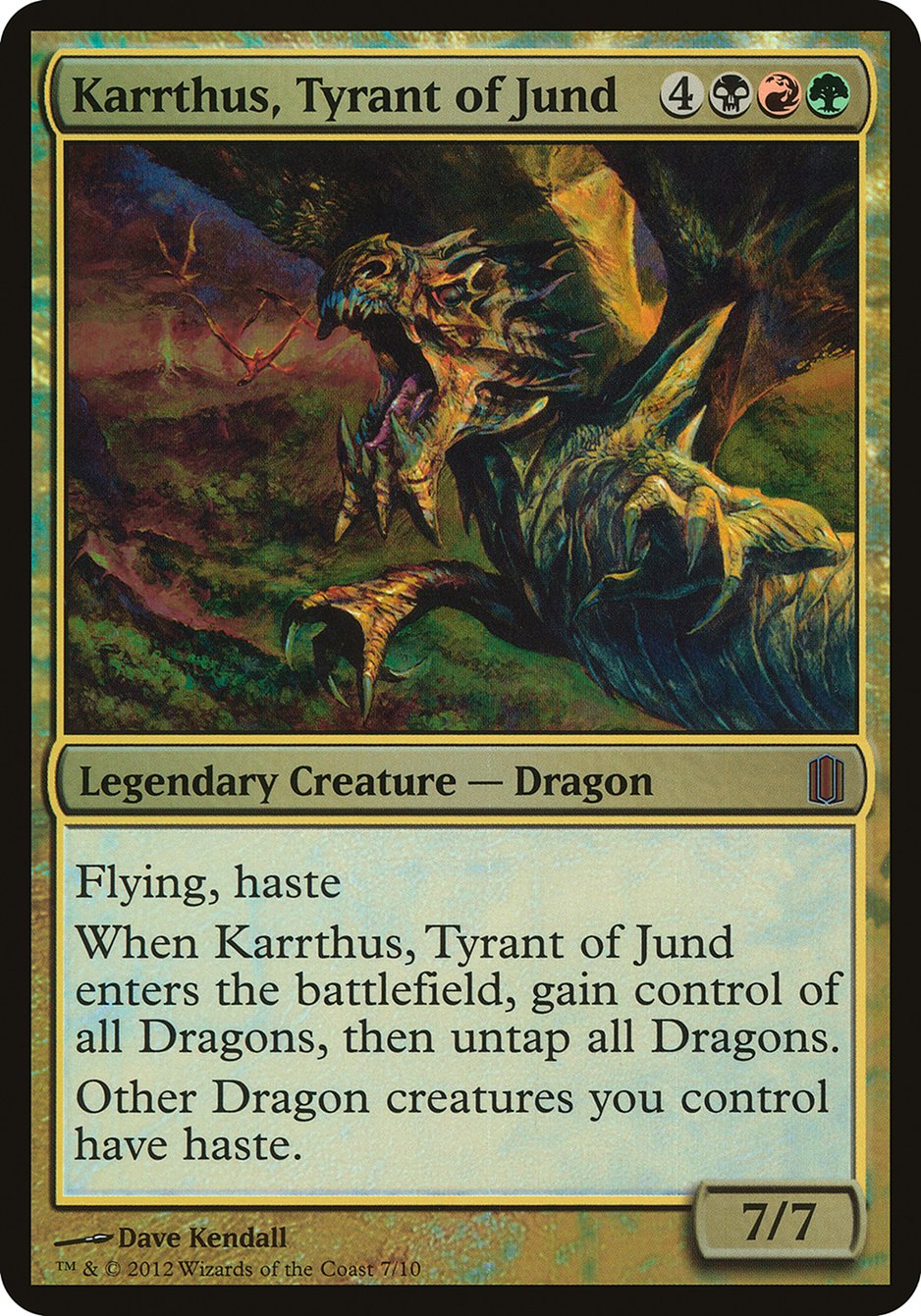 Karrthus, Tyrant of Jund (Oversized) [Commander's Arsenal Oversized] MTG Single Magic: The Gathering    | Red Claw Gaming