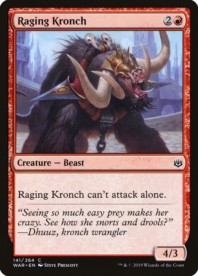 Raging Kronch [War of the Spark] MTG Single Magic: The Gathering    | Red Claw Gaming