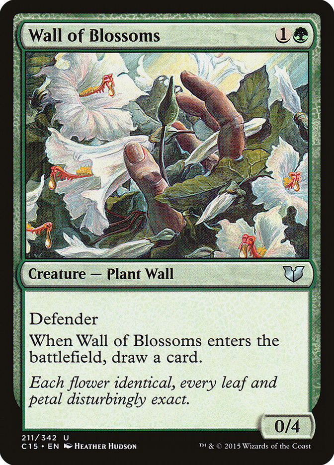 Wall of Blossoms [Commander 2015] MTG Single Magic: The Gathering    | Red Claw Gaming