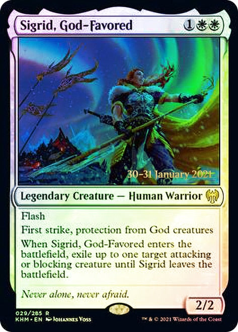 Sigrid, God-Favored [Kaldheim Prerelease Promos] MTG Single Magic: The Gathering    | Red Claw Gaming