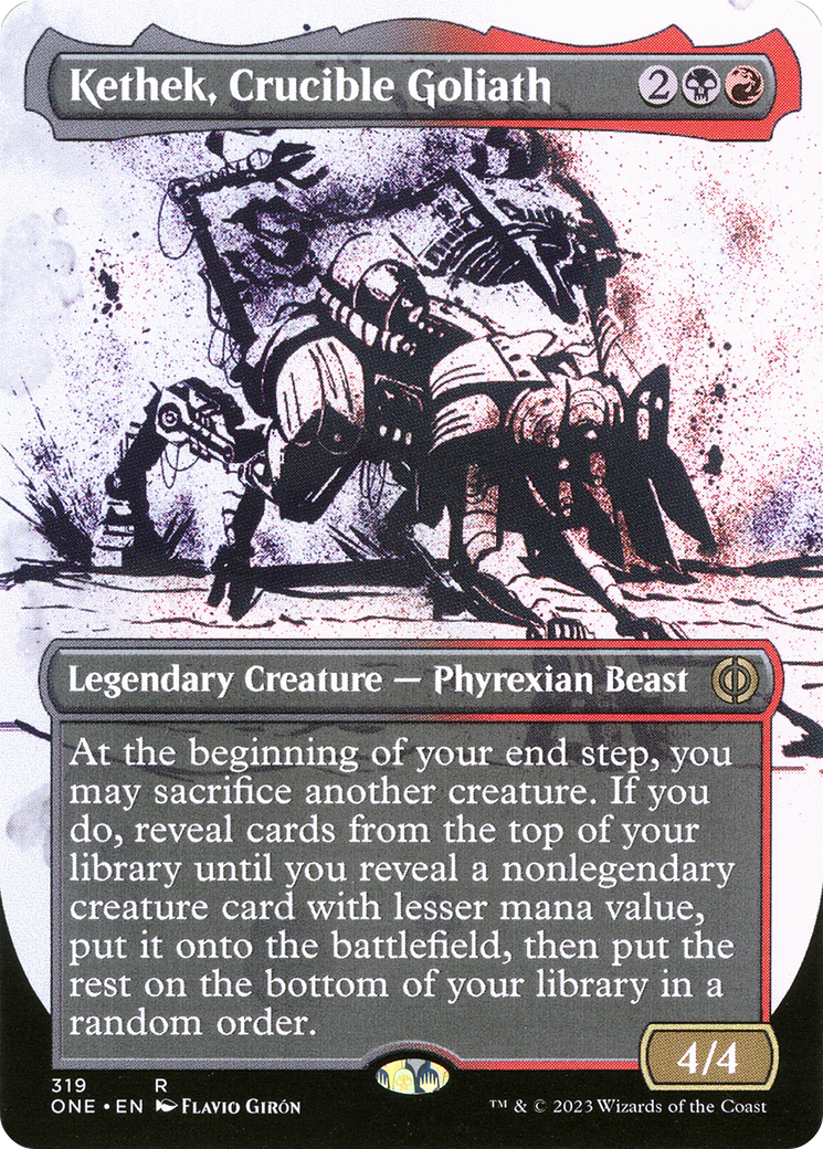 Kethek, Crucible Goliath (Borderless Ichor) [Phyrexia: All Will Be One] MTG Single Magic: The Gathering    | Red Claw Gaming
