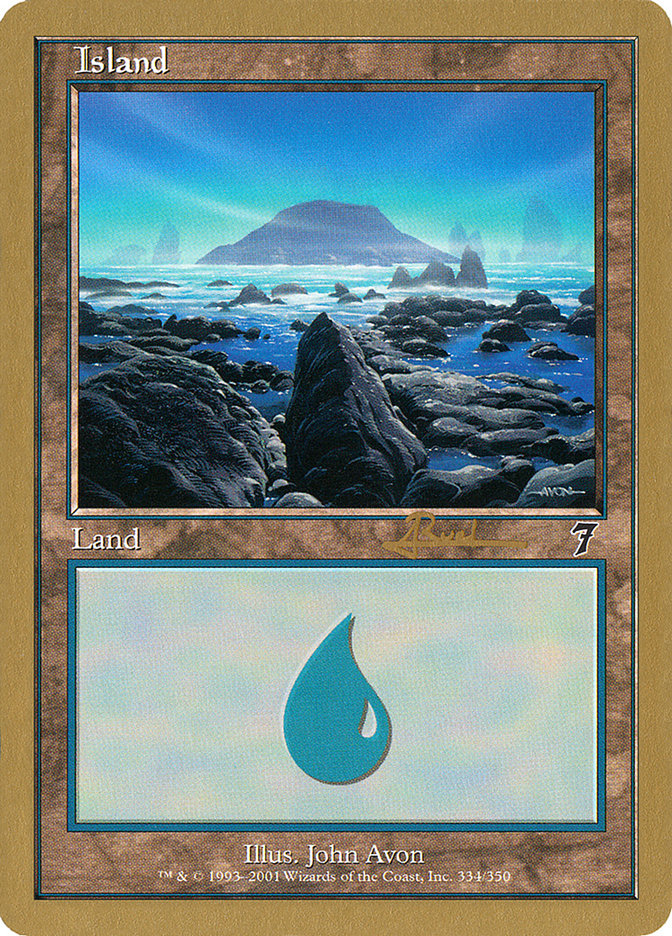 Island (ar334) (Antoine Ruel) [World Championship Decks 2001] MTG Single Magic: The Gathering    | Red Claw Gaming